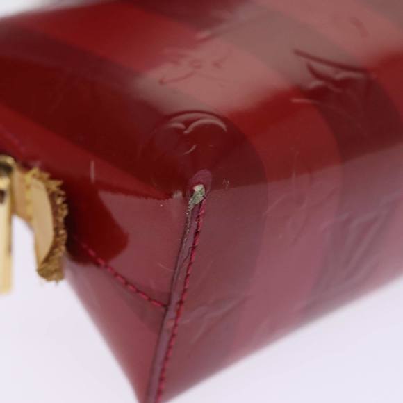 LOUIS VUITTON Vernis Rayure Pochette Cosmetic Pomme D'amour M91721 LV Auth 76184 - Picture 7 of 16